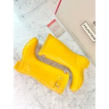 헌터 키즈 레인부츠 오리지널 키즈 글로스 JFT6000RGL 옐로우 EU33(UK1)