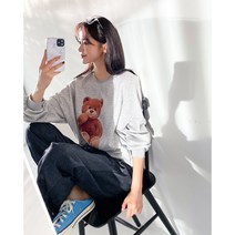 테디베어 맨투맨 T