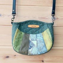 마들렌 크로스백 만들기 퀼트 DIY 패키지, 녹차&핸들포함, 1개