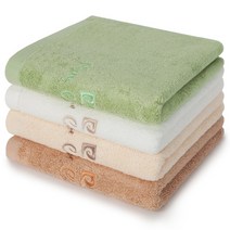 피에르가르뎅 호텔 세면타올 170g 30수 뱀부사, 연두, 흰색, 연밤, 진밤, 4개