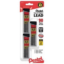 Pentel 슈퍼 하이 폴리머 샤프심 HB 0.5mm 3튜브, Standard Packaging, 0.5 mm
