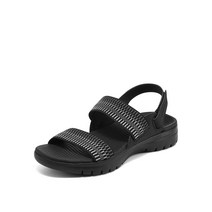 [상위] 스케쳐스 여성용 고가 초경량 여름 캐주얼 비치 BKGY NVY 벨크로 샌들 (양말증정)