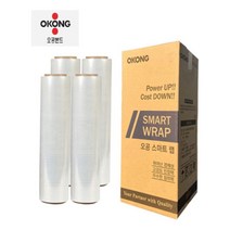 오공 스트레치필름 공업용랩 12T/15T 스마트(기능성) 0.3015ea, 쿠팡리치팟 12x500x400(4개입)