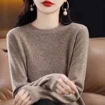 스웨터박스 사이즈부족함 겨울 가을 풀오버 후드 양털 울셔츠 여성 라운드넥 슬림핏 캐시미어 니트 이너 4980090536