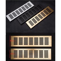 창문형 욕실 화장실 환풍기 교체 4 개/몫 80 와이드 직사각형 알루미늄 에어 벤트 인공 호흡기 그릴 커버 옷장 슈 캐비닛 골드 블랙 컨디셔너, Gold_300mm Long