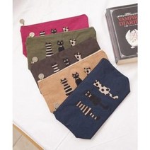 롤리롤랑 키플링 원단 자수 파우치 - 대 (5color)