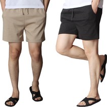 이삭 여름 남성 4부바지 반바지 5부바지 MF-무지 4부팬츠