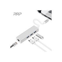 C타입 USB3.0 3포트 허브 기가비트 랜카드 DJLH-G1030, C타입 USB3.0 3포트 허브 기가비