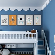 스마트 협탁 모던 수납장 기술 로봇 벽 스티커 레이아웃 방 침실 배경 침대 옆 테이블, [03] 스타일 10 두께의 쉐브론 보드, [03] 큰