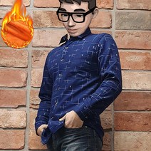 ELSADO 도트 양털 융 기모 셔츠
