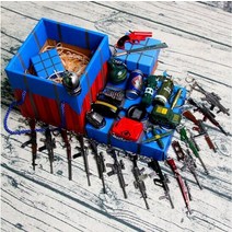 배틀그라운드 장난감 소품 아이들은 장난감 무기 모델 조이스틱 키링 열쇠고리 키체인, C 패키지 29 종 세트 무료 에어 드랍 박스, L