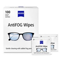Zeiss 자이스 포그 와이프 안개 안티 디펜더 안경 수영 다이빙 스키 입김 방지 물티슈 100개입