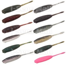 야마데스2 스페셜 주니어 3.3인치 배스 광어 민물 바다 노싱커 웜 소프트베이트, #02블랙실러FLK