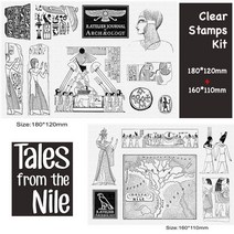 스티커북 스크랩북 용품 빈티지 저널 일기 장식 이집트 저널링 자료 선물, 3.Egypt Stamps Kit