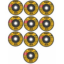 DEWALT DW4514B5 11.4cm(4-1/2인치) x 0.6cm(1/4인치) 2.2cm(7/8인치) 금속 그라인딩 휠 - 10팩