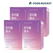 푸드버킷 트리플 15곡 소화 발효 효소 3g 30포 4박스, 단품, 단품