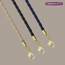 헤론티아 가죽 마스크 스트랩 분실방지 마스크 목걸이 줄, 블랙, 블랙