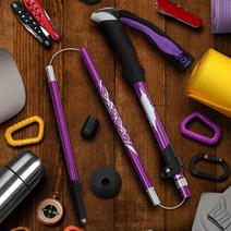 산악회선물 가벼운 등산용 접이식지팡이 스틱 노인 넘어짐방지, 리브리움 초경량등산스틱 블루 1SET