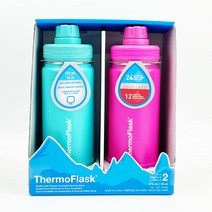 써모플라스크 보냉병 보온병 세트 2PK THERMOFLASK 코스트코, 474ml [민트/핑크 ]