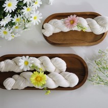 [파티조엘] 데이지 명주실_핸드메이드 데이지꽃 명주실 백일상 돌상, 화이트