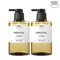 해피바스 정말 촉촉한 바디워시, 2개, 500g