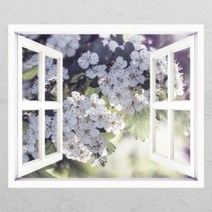 아트박스/꾸밈 cj422-봄봄봄이왔어요_창문그림액자, D타입-엘레강스실버