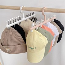모자거치대 집게형 행거 정리, 오렌지 2p