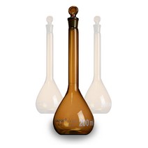 국산 유리 용량 (메스) 갈색 플라스크, 용량(메스) 플라스크 갈색 500 ml