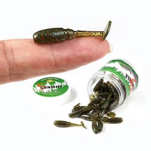 미니 소형 웜 약 1.5인치 루어낚시웜 (병타입), #3오렌지