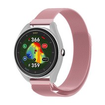 스페이스쉴드 보이스캐디 VOICE CADDIE T9 45mm 호환 메탈 밴드 밀리네즈루프 스틸 시계줄 밴드 스트랩 21color, 로즈핑크