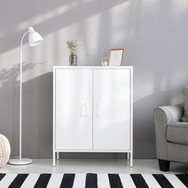 마켓비 MKB 철제수납장 캐비넷 모던세로중 2문 8001015, 화이트 4893.3480