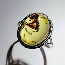 콜롬비아산 플라워 앰버 반지[2] (호박반지 fiower amber ring)