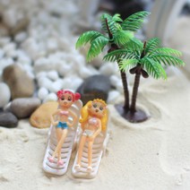 미니어쳐파라솔야자나무세트 미니어쳐여름소품, 블루