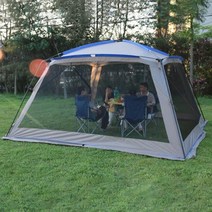 wacamp야외용 캐노피텐트 메쉬텐트 그늘막텐트 화이트그레이색상 5-8인용, 화이트그레이