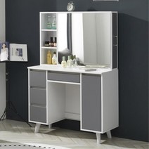 높은다리 시크릿 수납거울 서랍화장대 902 신혼집 DIY, 화이트