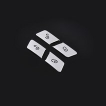 호환 스위치 에어컨 버튼 커버 오디오 A/C 알루미늄 합금 자동차 도어 잠금 수리 스티커 트림 메르세데스 벤츠 W204 C300 2007-2014, 은