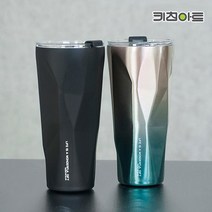 키친아트 스테인레스 304 보온보냉 락 텀블러 600ml 900ml, 블랙