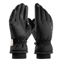 겨울 기모 방한장갑 남성여성 스마트폰 터치장갑 낚시 등산 스키, 남성용 블랙