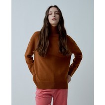 22FW [LF몰단독][인생니트]카멜 단색 울캐시미어혼방 하이넥 니트 HSSW2D783CM