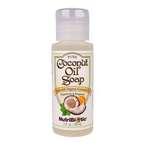 뉴트리바이오틱 퓨어 코코넛 오일 솝 페퍼민트 & 베르가모트 향, 59ml, 1개
