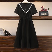 여름 원피스 6월 결혼식 하객 패션 제주도 옷차림 여성 빅사이즈 쉬폰 치마 S70