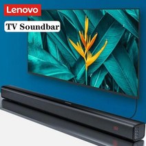 사운드바 PC TV 컴퓨터 Lenovo-L011 강력한 60w 사운드 바 대형 홈 시어터 주거용 서브 우퍼 포함 3D 스테레오 스피커 증폭, 01 Black