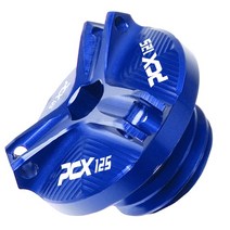 오토바이 CNC 알루미늄 엔진 오일 필터 컵 플러그 커버 나사 혼다 PCX125 2023, 06 Blue