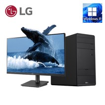 LG 모니터 + LG 데스크탑 PC 세트, LG 22인치 모니터, LG 인텔 13세대 데스크탑