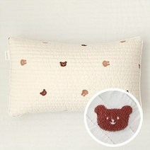 (돗투돗X마롤로뜨) 어린이집 아기 베개 낮잠 베개 유아 신생아, 바니베어, 1개