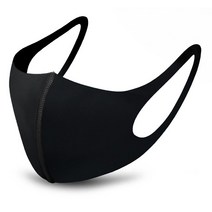 익스큐즈드 스포츠 마스크 국산 빨아쓰는 숨쉬기편한 귀안아픈 UV차단 인싸 패션 골프 테니스, 블랙