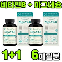 비타민 비 비군 VITAMIN B B-COMPLEX BCOMPLEX 콤플렉스 컴플렉스 복합체 복합제 바이타민 비원 B1 B2 B6 B12 마그네슘 청소년 수험생 임산부 영양제 추천, 2박스(6개월분)