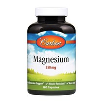 마그네슘 350 mg 180 캡슐 Carlson Labs, 180개입 x 1개