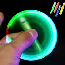 심심풀이 스트레스 해소 피젯 스피너 핸드 탑 LED 라이트 스피닝 볼펜, 단품, 단품