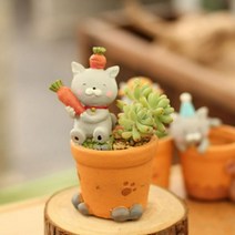 ROOGO 루고 화분 러블리캣 당근냥이